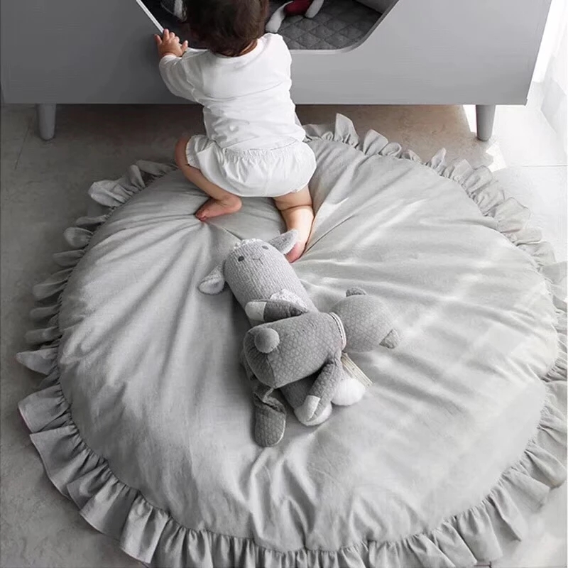 100cm Newborn Baby Padded Play Mats Soft Cotton Crawling